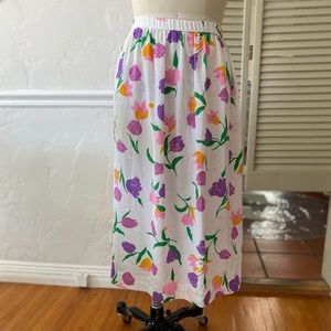 70s Vintage Floral Skirt, 4